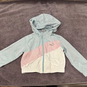 Puma Pastel Pink and Gray Hooded Jacket